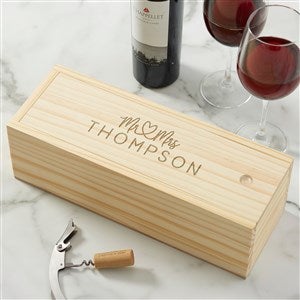 Infinite Love Engraved Wedding Wood Wine Box - 21572