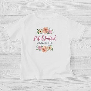Floral Wreath Personalized Flower Girl Toddler T-Shirt - 21596-TT
