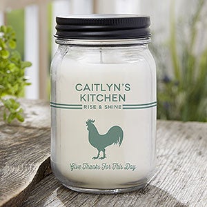 Farmhouse Kitchen Personalized Candle Jar - 21625-I