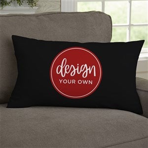 Design Your Own Personalized Lumbar Throw Pillow - Black - 21633-B