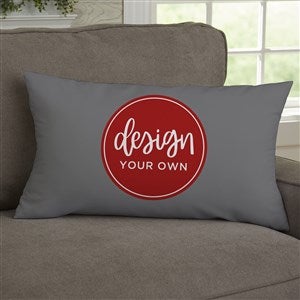 Design Your Own Personalized Lumbar Throw Pillow - Grey - 21633-G