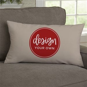 Design Your Own Personalized Lumbar Throw Pillow - Tan - 21633-T