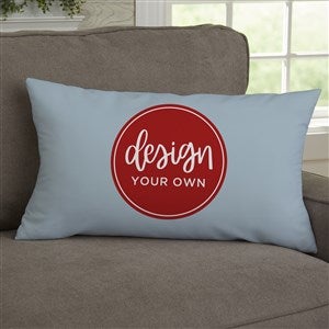Design Your Own Personalized Lumbar Throw Pillow - Slate Blue - 21633-SB