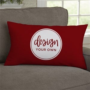 Design Your Own Personalized Lumbar Throw Pillow - Burgundy - 21633-BU