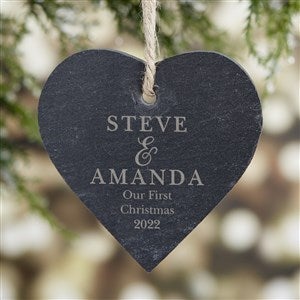 So In Love Engraved Couple Slate Ornament - 21662