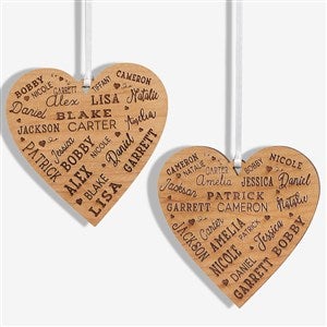 Close To Her Heart Personalized Natural Wood Ornament - 21668-2
