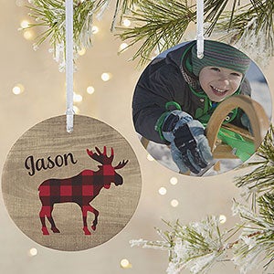 Cozy Cabin Personalized Photo Ornament - 21687-2L