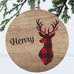 Cozy Cabin Personalized Wood Ornament - 21687-1W