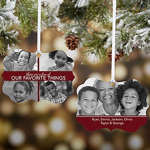 My Favorite Things 5 Photo Personalized Ornament - 21695