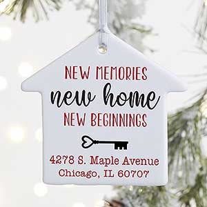 New Memories, New Home Personalized Address Ornament - 21697