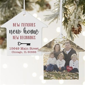 New Memories, New Home Personalized Wood Photo Ornament - 21697-2L