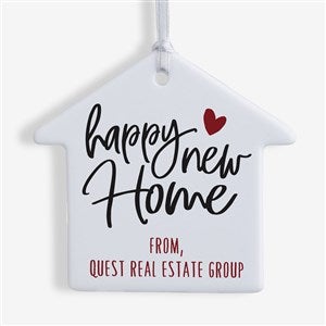 Happy New Home Personalized House Ornament- 3.25 Glossy - 1 Sided - 21699-1