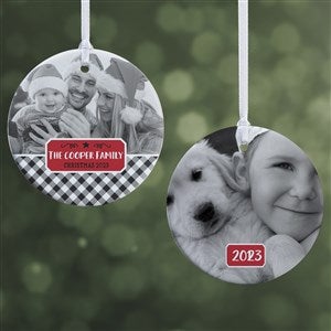 Farmhouse Christmas Personalized Photo Ornament - 21703-2S