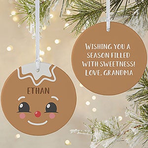 Gingerbread Character Large Custom Christmas Ornament - 21706-2L