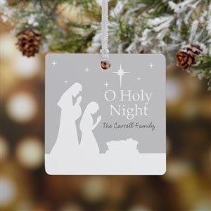O Holy Night Personalized Square Photo Ornament- 2.75" Metal - 1 Sided - 21709-1M