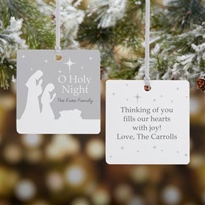 O Holy Night Personalized Square Photo Ornament- 2.75" Metal - 2 Sided - 21709-2M