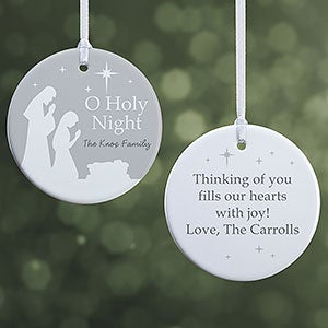 O Holy Night Personalized Ornament- 2.85 Glossy - 2 Sided - 21709-2S