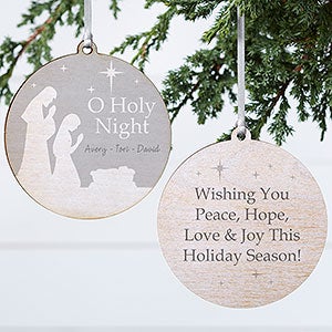 O Holy Night Personalized Ornament- 3.75 Wood - 2 Sided - 21709-2W