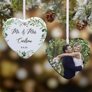 Laurels Of Love Wedding Photo Ornament - 21716-2S