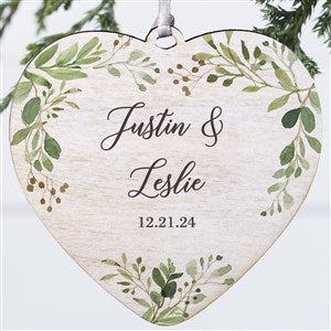 Laurels Of Love Personalized Wedding Ornament - Wood - 21716-1W