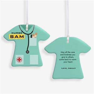 Personalized Nurse Ornament - 2 Sided Nurse Uniform - 21717-2