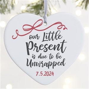 1-Sided Our Little Present Personalized Expecting Ornament - 21718-1L