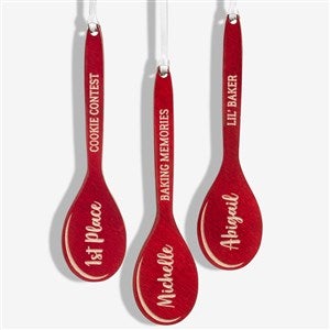 Best Chef Personalized Red Wooden Spoon Ornament - 21722-R