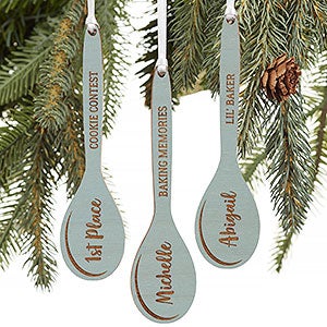 Best Chef Personalized Blue Wooden Spoon Ornament - 21722-B