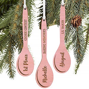 Best Chef Personalized Pink Wooden Spoon Ornament - 21722-P