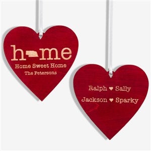 Home State Personalized 2 Sided Wood Ornament- Red Maple - 21729-2R