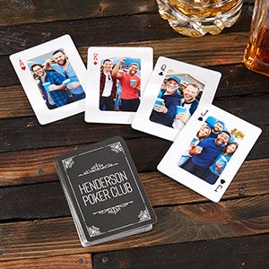 Suits & Photos Personalized Playing Cards - 21757