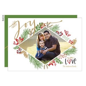 Joy Botanical Holiday Photo Card - 21784