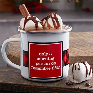 Plaid Greetings Personalized Message Camping Mug - Small - 21833