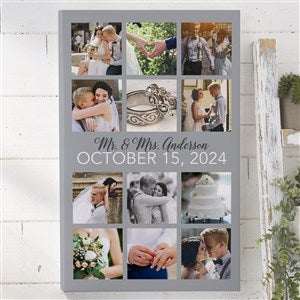 Wedding Photo Collage 16x24 Personalized Canvas Print - 21840-M