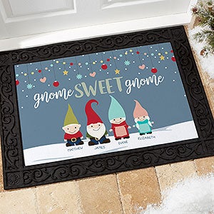 Gnome Family 18x27 Personalized Doormat - 21864