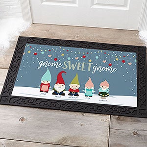 Gnome Family 20x35 Personalized Doormat - 21864-M