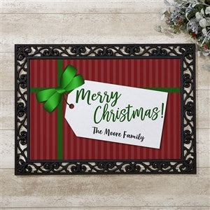 Gift Tag Greetings Personalized Doormat- 18x27 - 21867