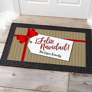 Gift Tag Greetings Personalized Doormat- 20x35 - 21867-M