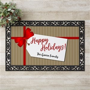 Gift Tag Greetings 20x35 Personalized Holiday Doormat - 21867-M