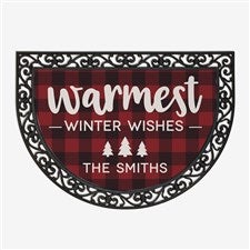 Cozy Cabin Personalized Half Round Doormat - 21869