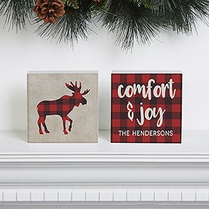 Cozy Cabin Personalized Shelf Blocks - Set of 2 - 21874
