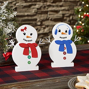 Snowman Face 7.5" Wooden Snowman - 21875-S