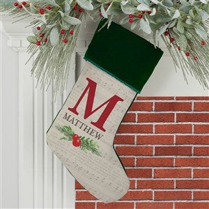 Nostalgic Noel Green Initial Christmas Stockings - 21880-G