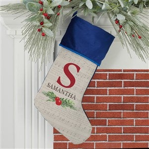 Nostalgic Noel Personalized Blue Christmas Stockings - 21880-BL