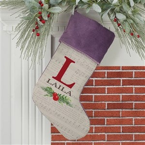 Nostalgic Noel Personalized Purple Christmas Stockings - 21880-P