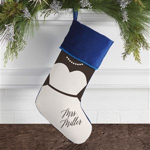 Bride & Groom Personalized Blue Christmas Stockings - 21892-BL