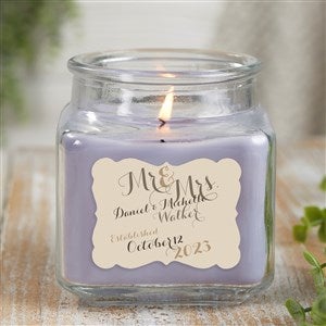 Mr. & Mrs. Personalized 10 oz. Lilac Candle Jar - 21894-10LM