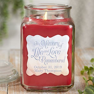 In Memory 18 oz Cinnamon Spice Scented Memorial Candle - 21899-18CS