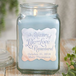 In Memory 18 oz Crystal Waters Scented Memorial Candle - 21899-18CW