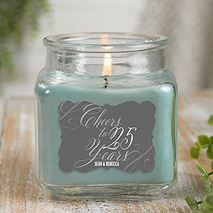 Cheers To... Personalized 10 oz. Eucalyptus Mint Candle Jar - 21904-10ES